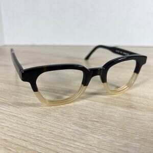 RARE SEE 1212 101082/101 Eyeglasses Split Dark Tortoise Horn Rim Frame 44-23-145
